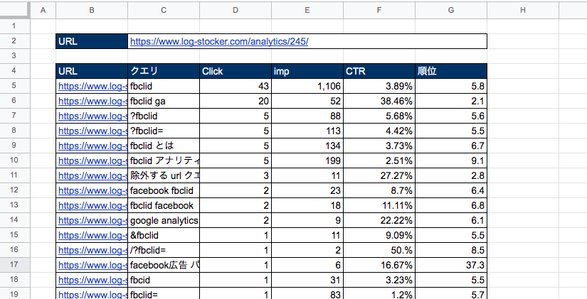 業務ハック Query関数で特定のデータを抽出する方法 Log Stocker